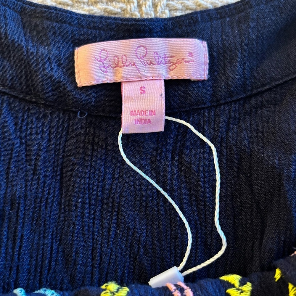 Lilly Pulitzer Navy Romper - size S​ - Picture 6 of 8